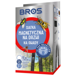 Siatka magnetyczna na drzwi na owady 80-100x210-220cm czarna Bros